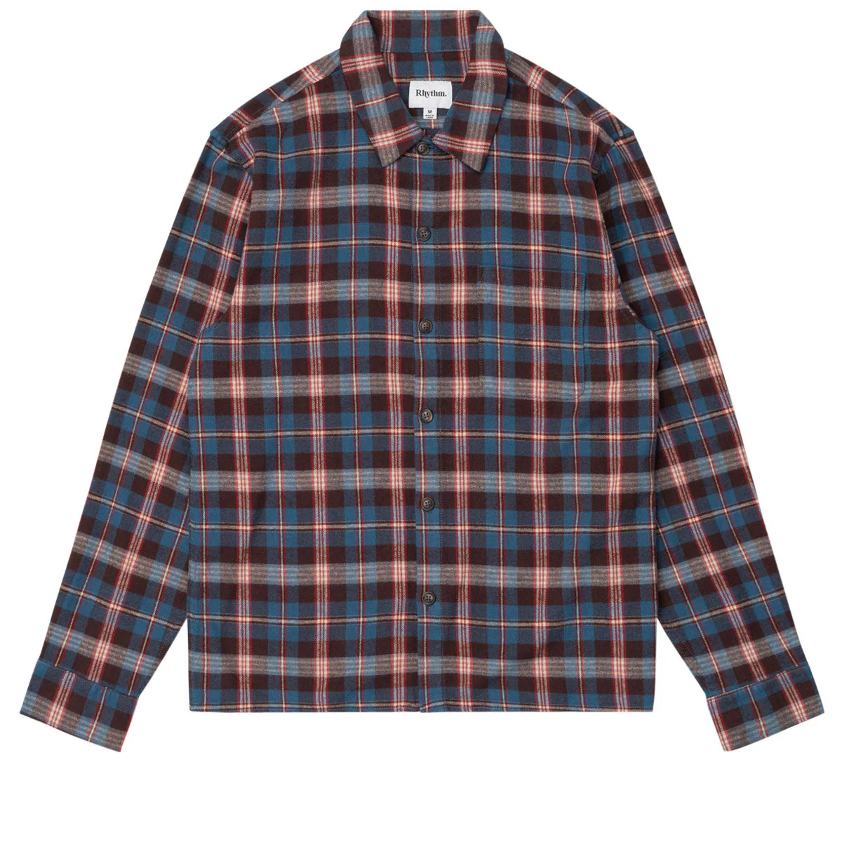 Rhythm Kern Long Sleeve Flannel Shirt - Chocolate