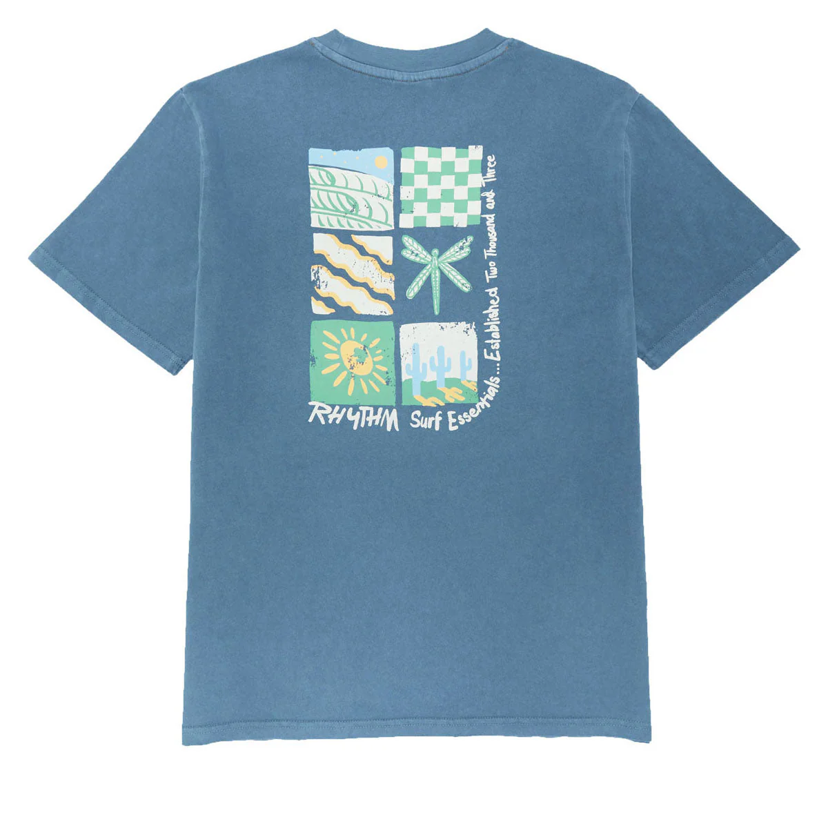 Rhythm Mementos Vintage T-Shirt - Bluestone - Image 2