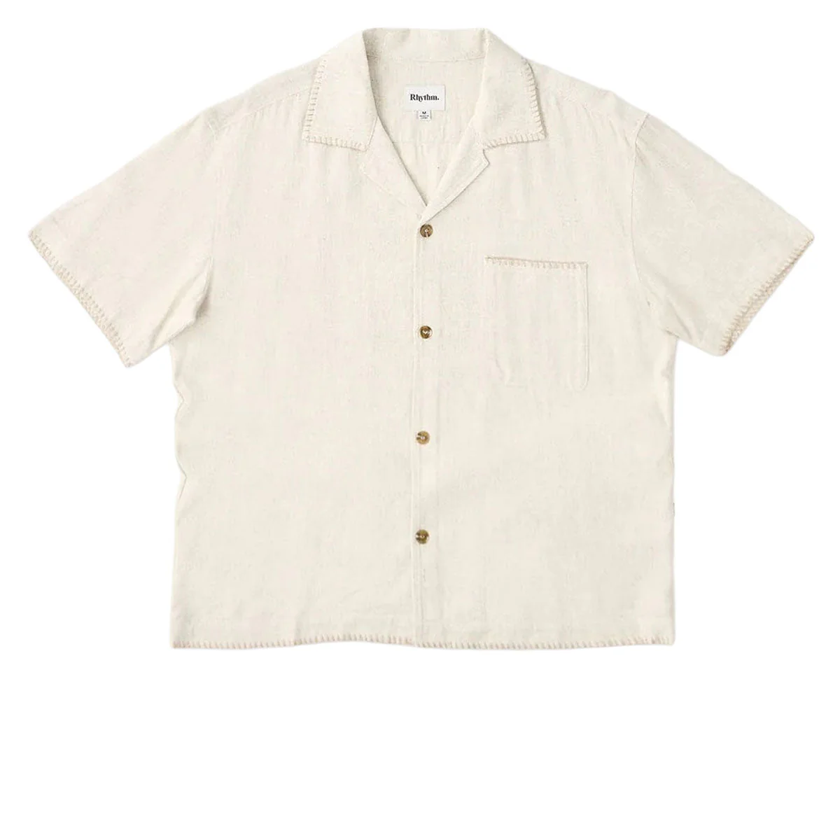 Rhythm Relaxed Whip Stitch Shirt - Natural - Image 2