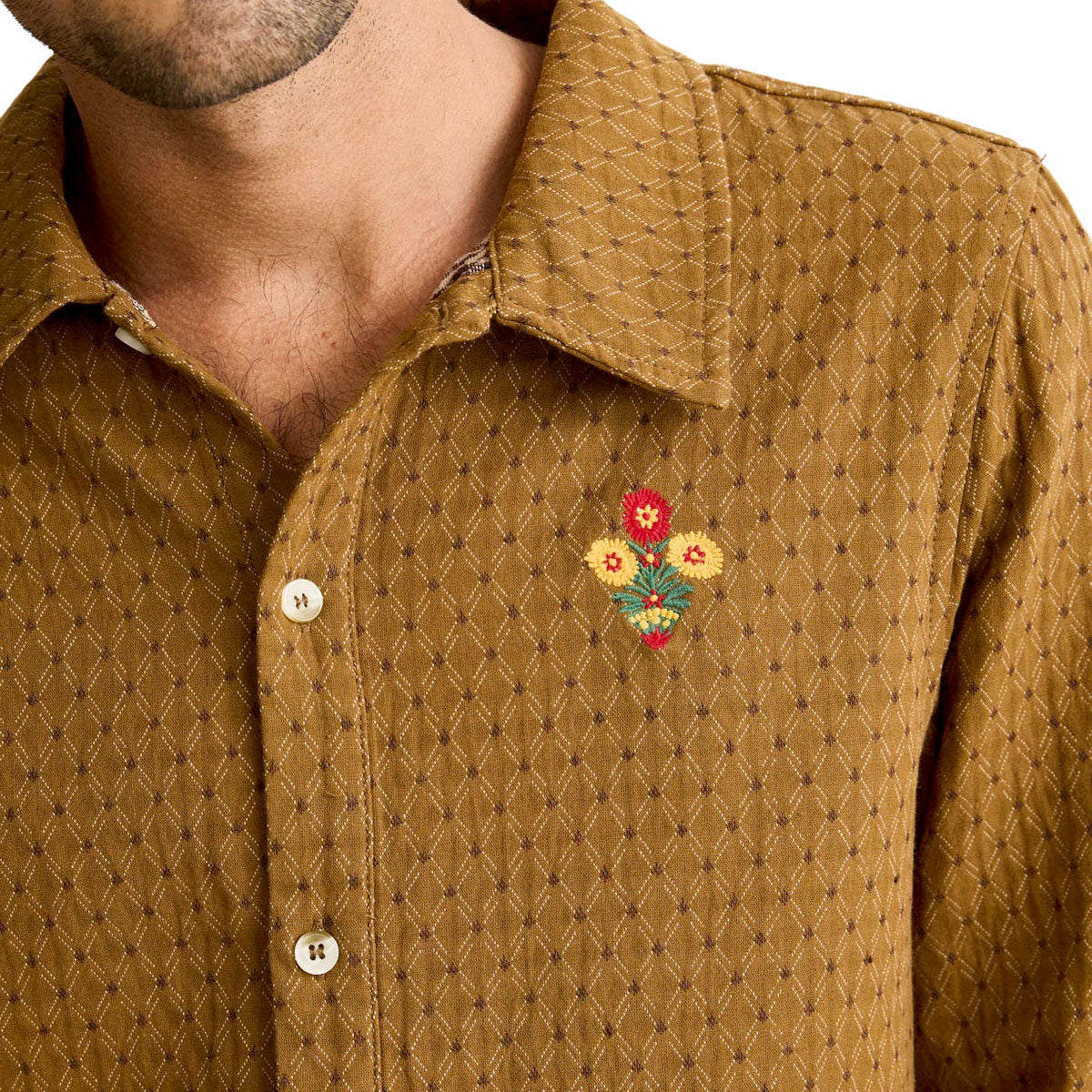Rhythm Tyler Long Sleeve Shirt - Tobacco - Image 3