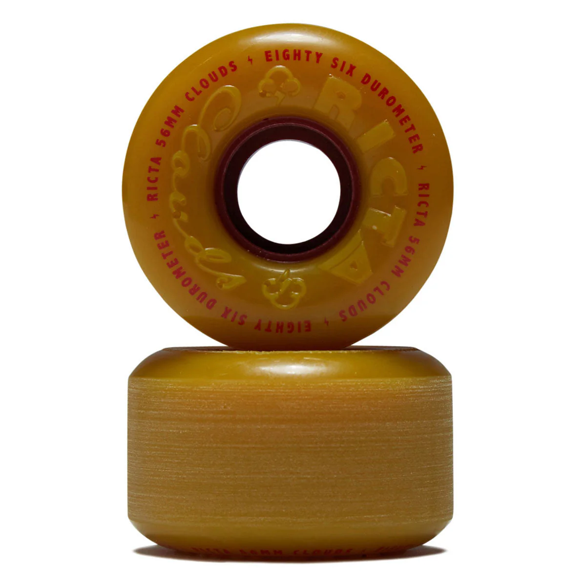 Ricta Clouds 86a Skateboard Wheels - Mustard - 56mm - Image 2