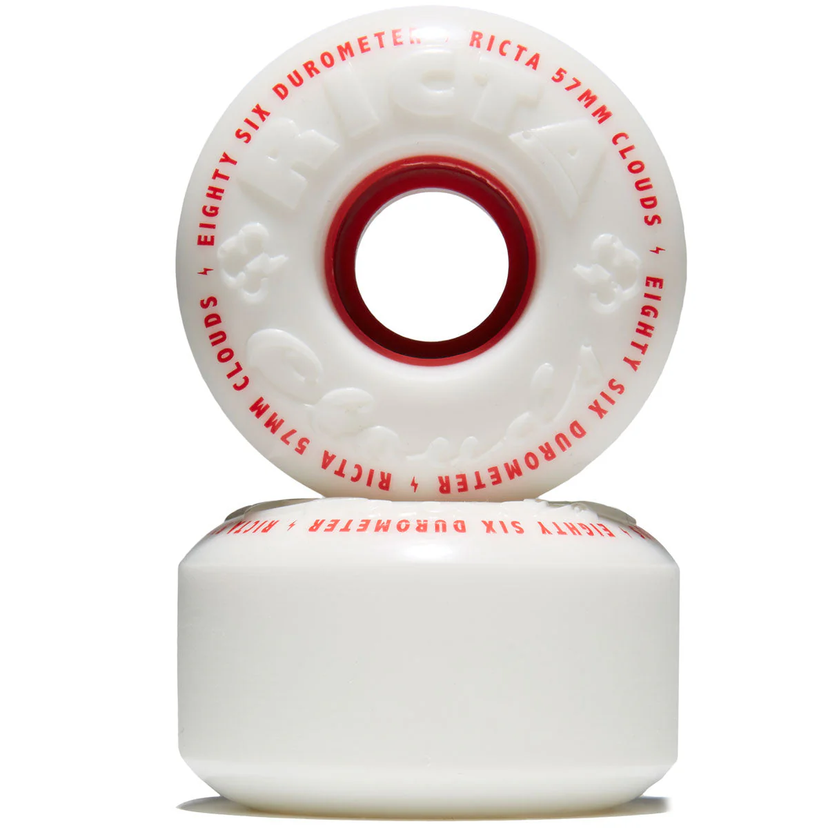 Ricta Clouds 86a Skateboard Wheels - Red - 57mm - Image 2