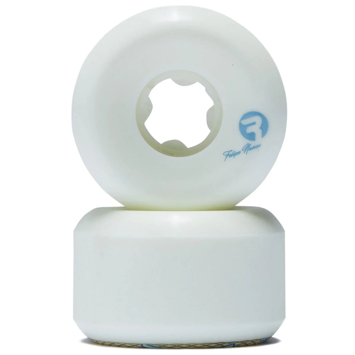 Ricta Nunes Vortex Naturals Wide 99a Skateboard Wheels - White - 54mm - Image 2