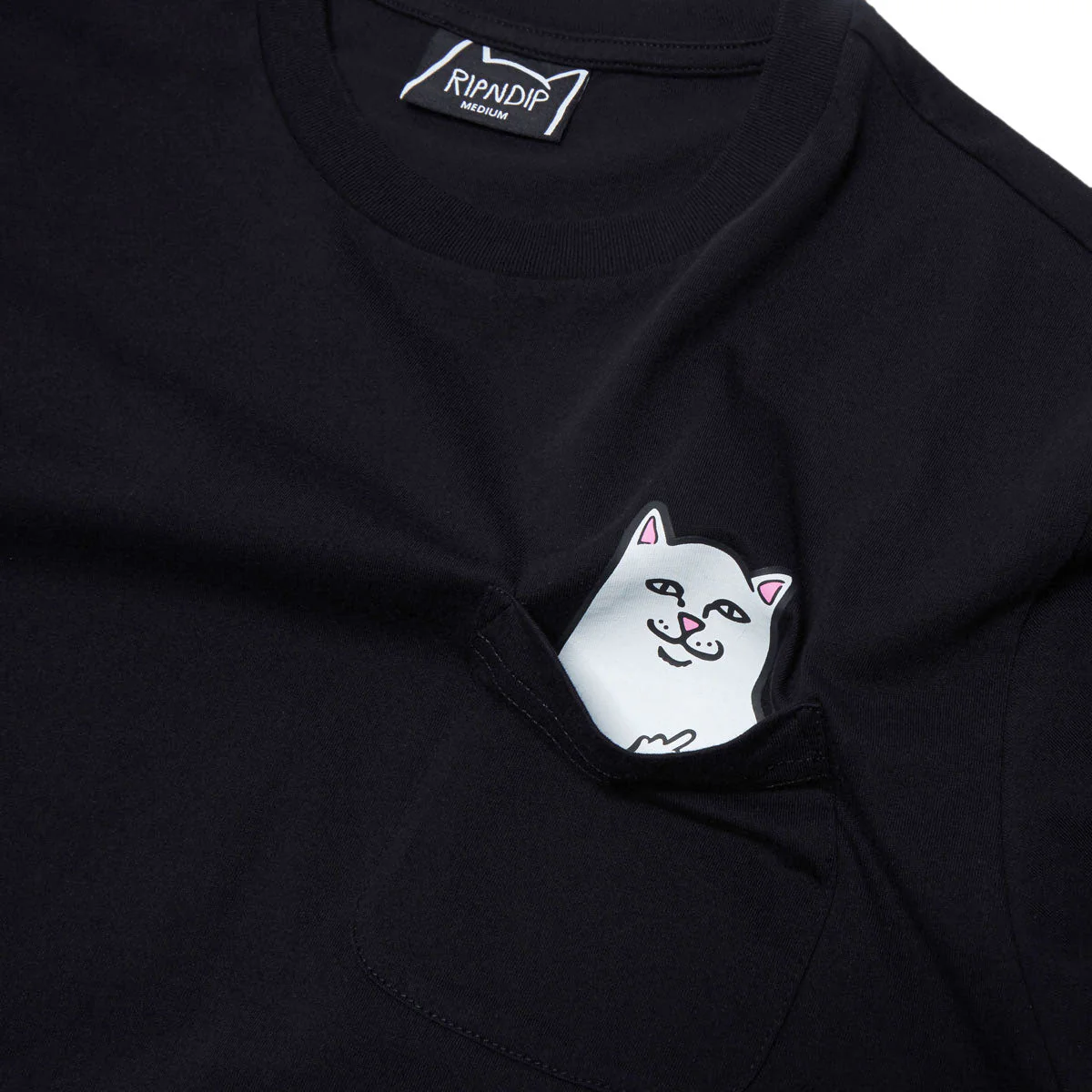 RIPNDIP Lord Nermal Pocket T-Shirt - Black II - Image 2