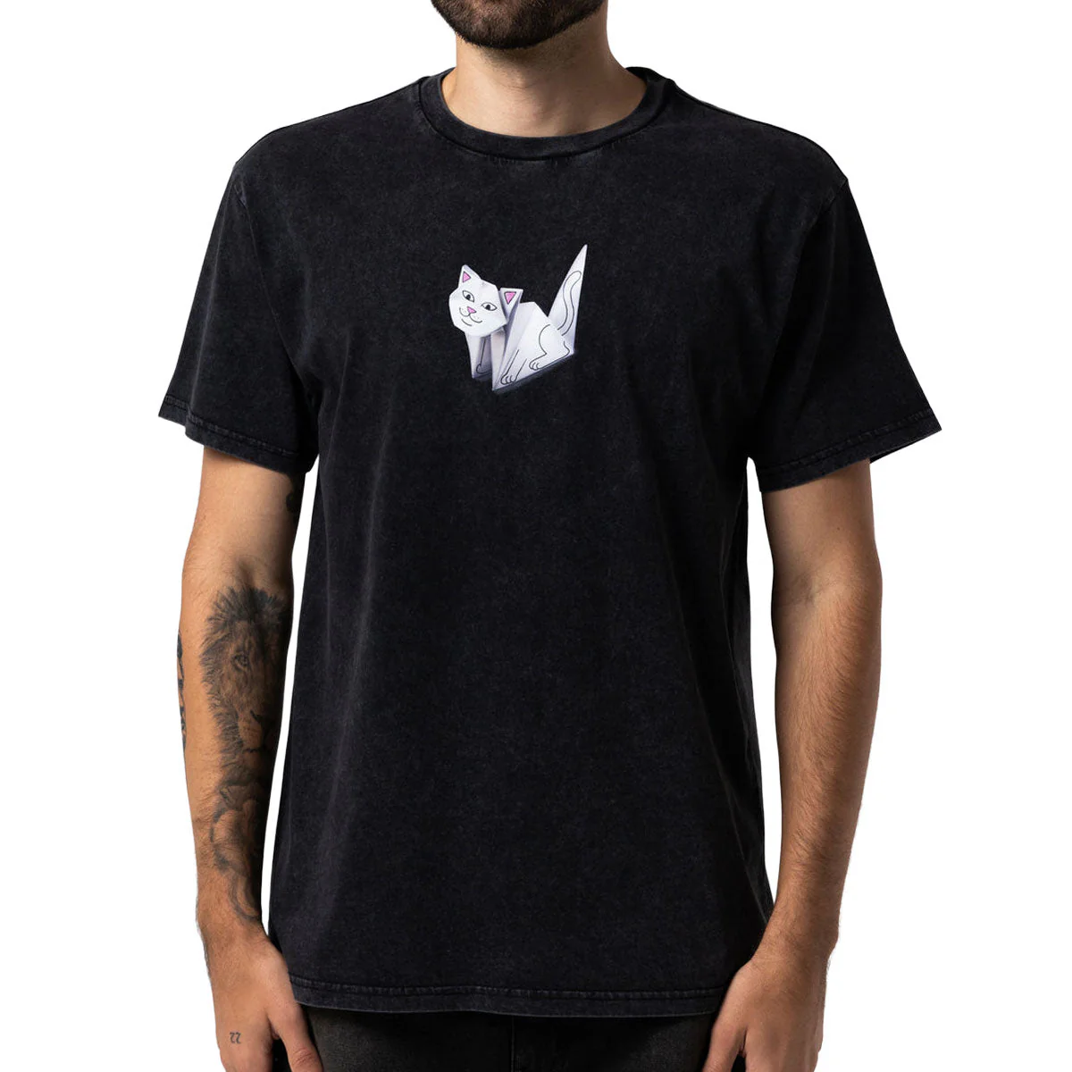 RIPNDIP Origami T-Shirt - Black Vintage Wash - Image 3