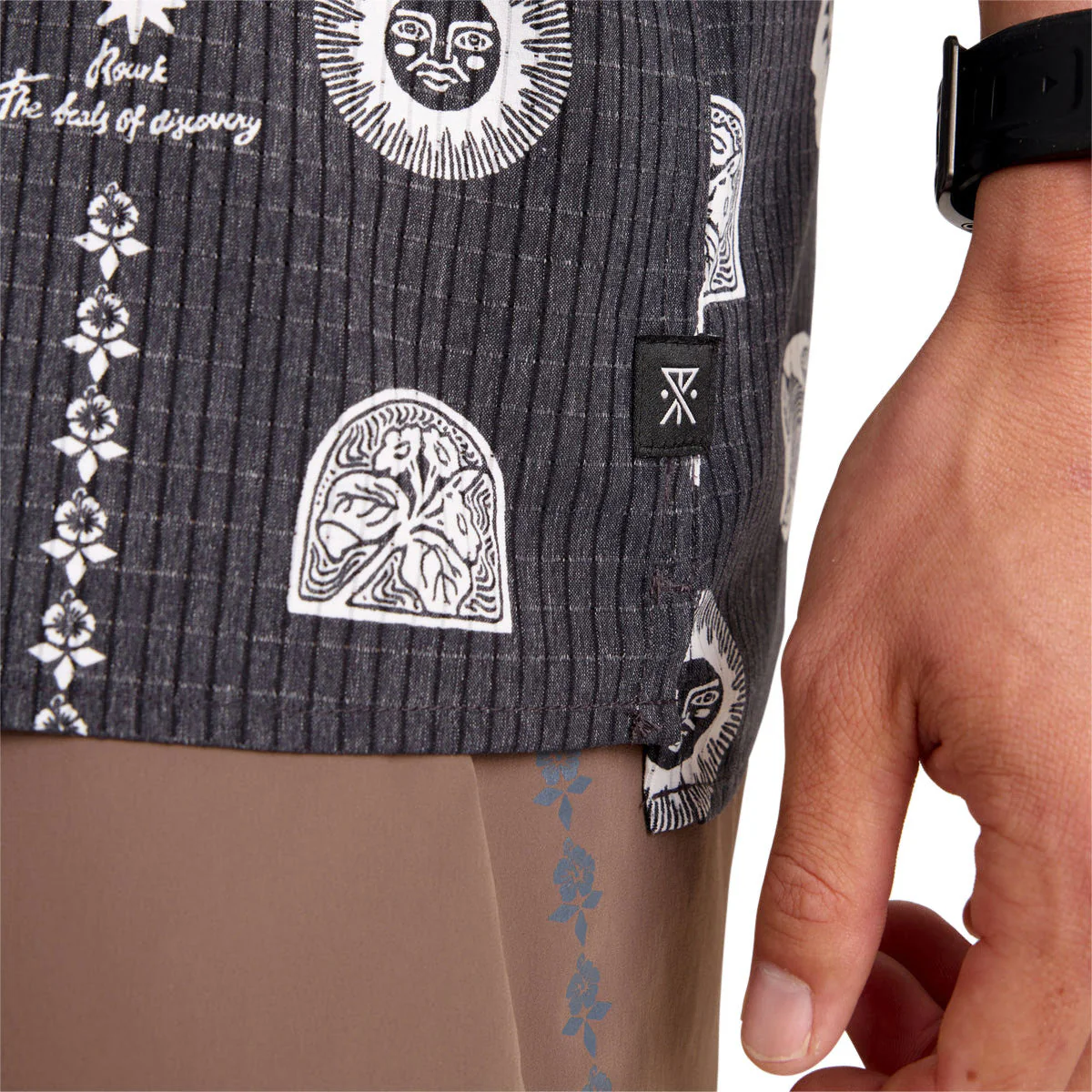 Roark Bless Up Trail Shirt - Black Print - Image 4