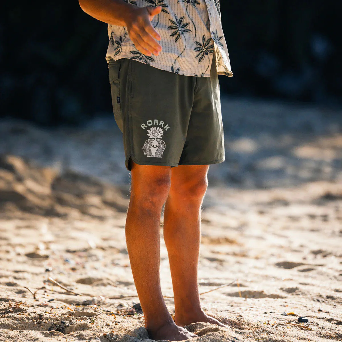 Roark Chiller Scallop Boardshorts - Military - Image 3