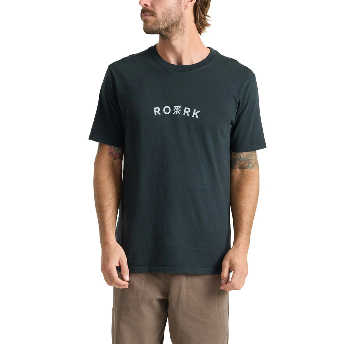 Roark Logo T-Shirt - Washed Black - Image 2