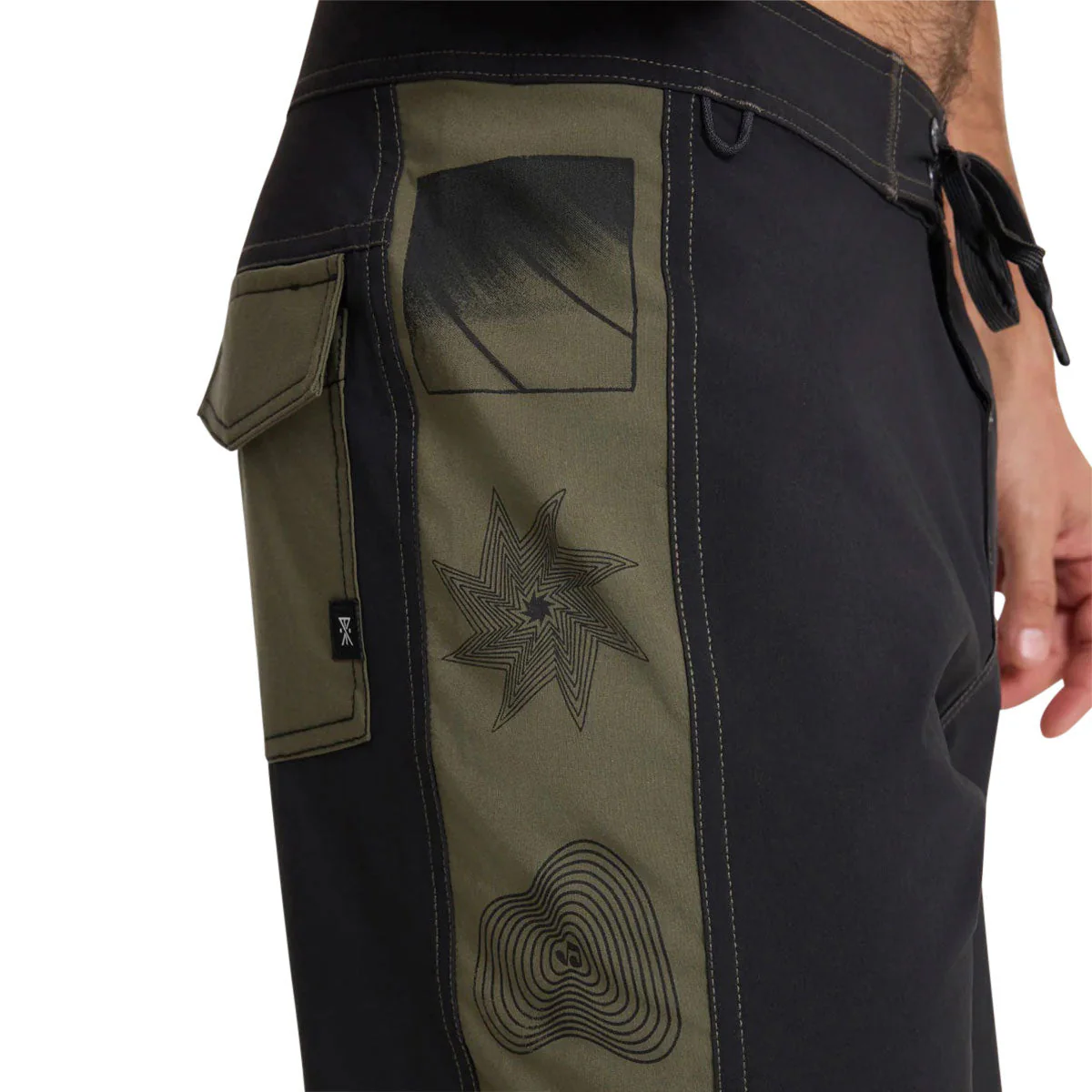 Roark Passage Panel Boardshorts - Black 2 - Image 4