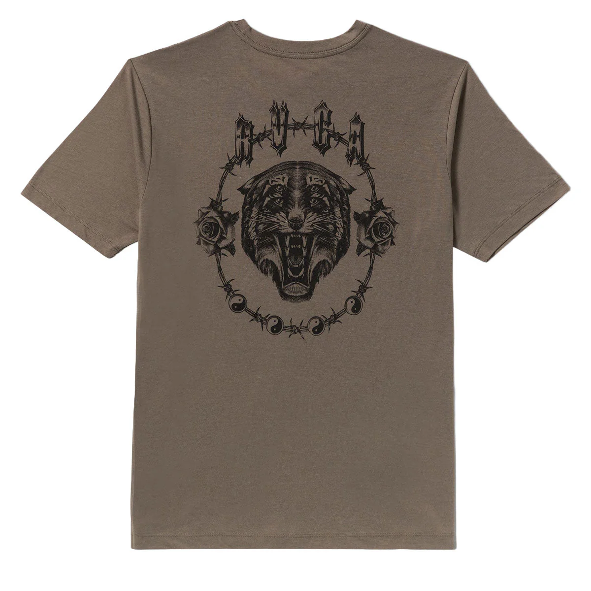 RVCA Benj Tiger Eyes T-Shirt - Mushroom
