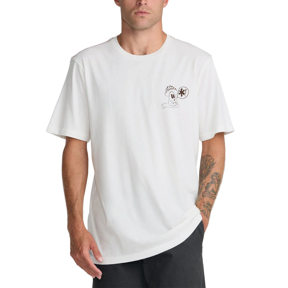 RVCA Bryce Bloom T-Shirt - Antique White - Image 3
