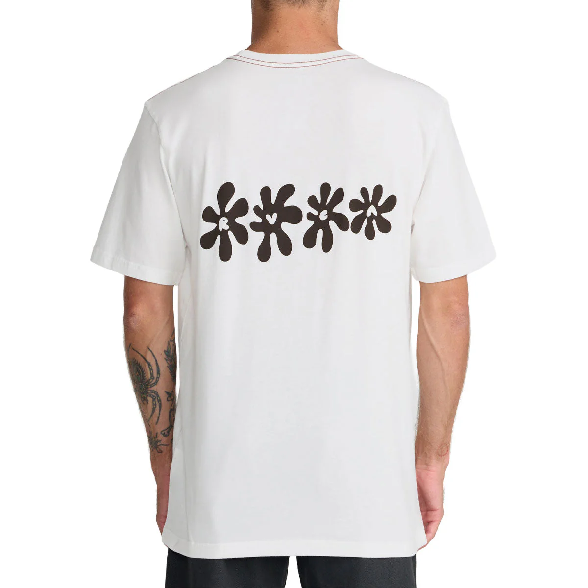 RVCA Bryce Bloom T-Shirt - Antique White - Image 4