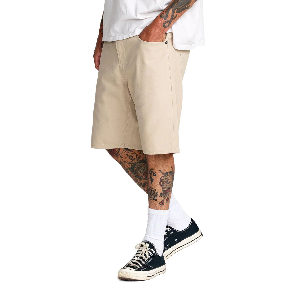 RVCA Dayshift 5 Pocket 21 Shorts - Light Khaki - Image 4