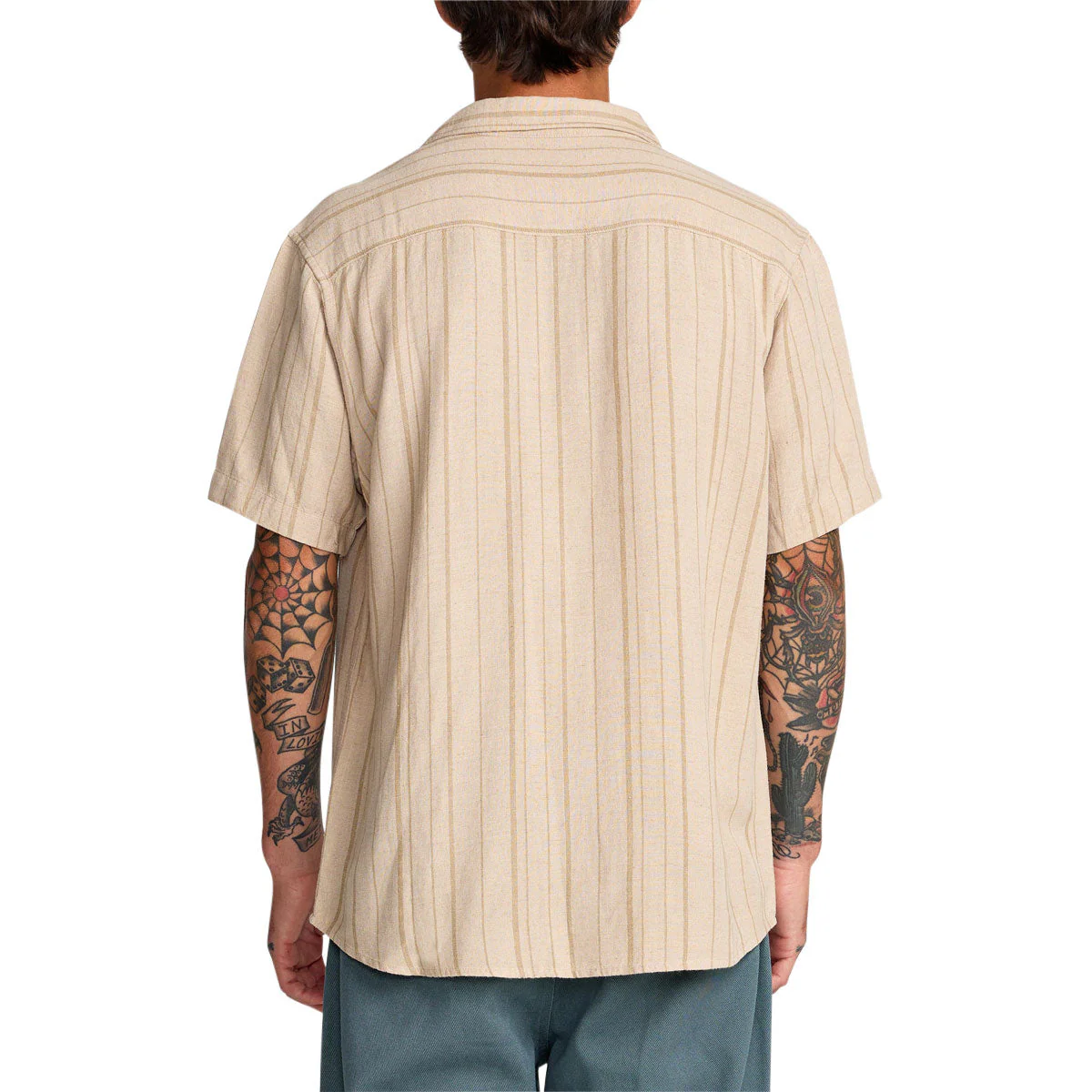 RVCA Exotica Stripe Shirt - Light Khaki - Image 2