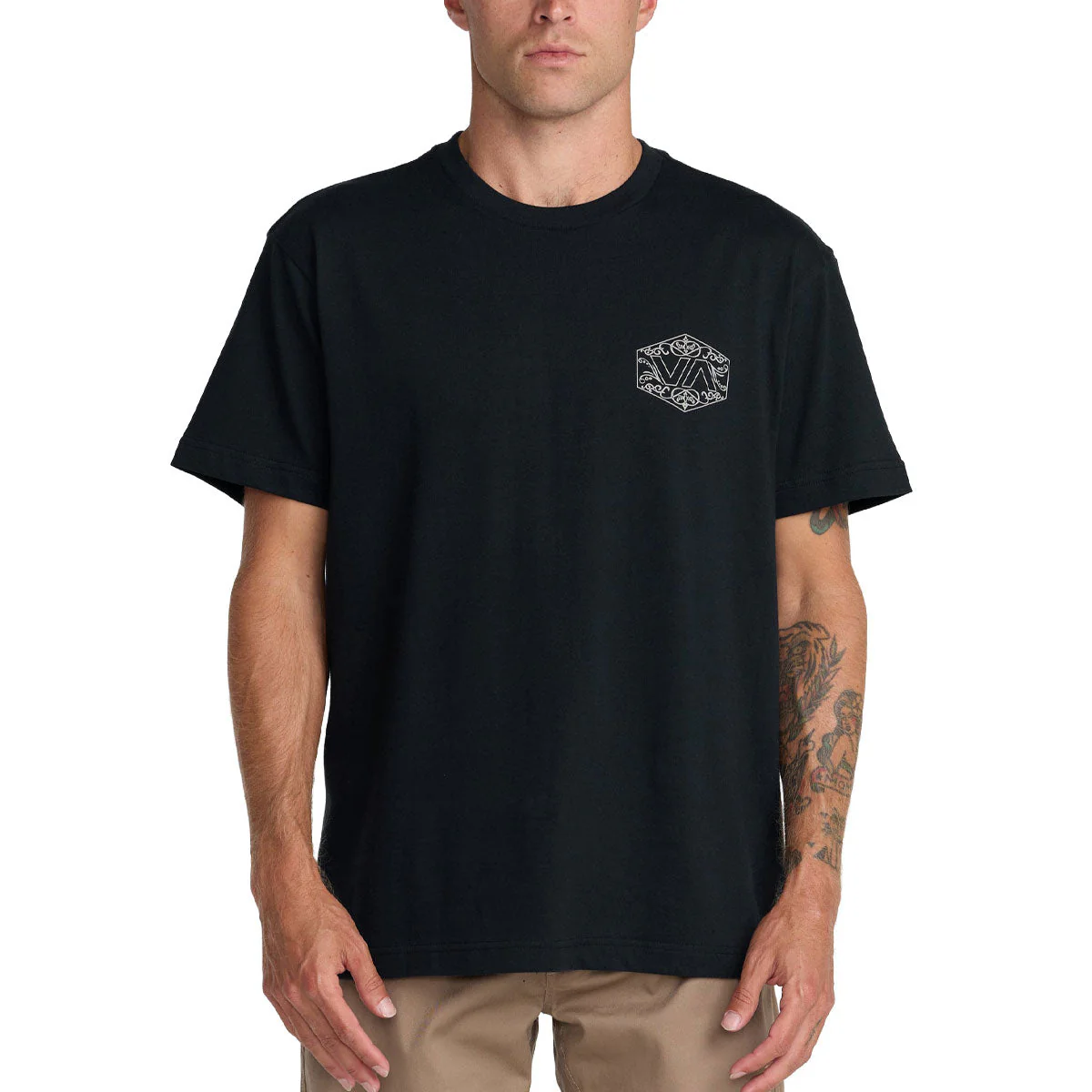 RVCA Hex Filigre T-Shirt - Black - Image 3