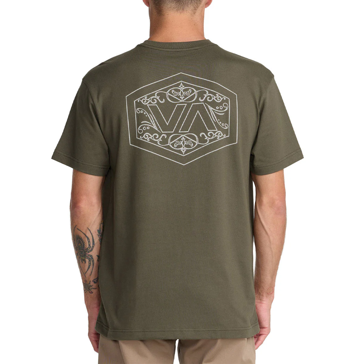 RVCA Hex Filigre T-Shirt - Fatigue - Image 4