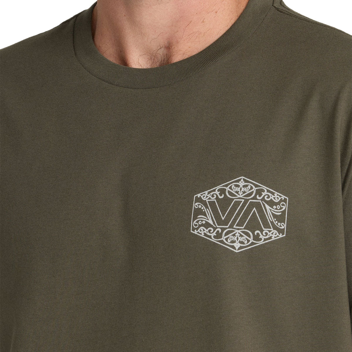 RVCA Hex Filigre T-Shirt - Fatigue - Image 5
