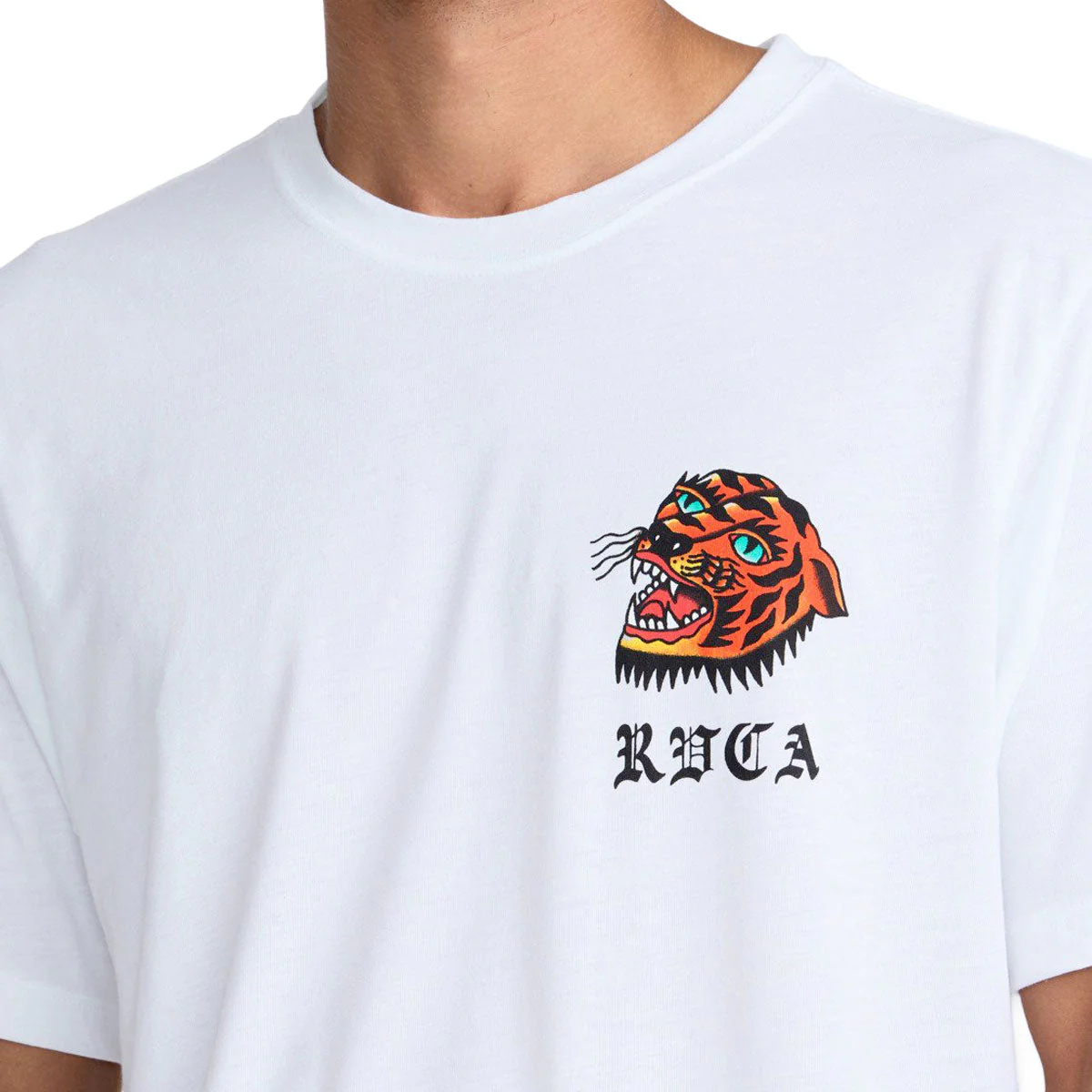RVCA Kaleb Tiger T-Shirt - White - Image 5