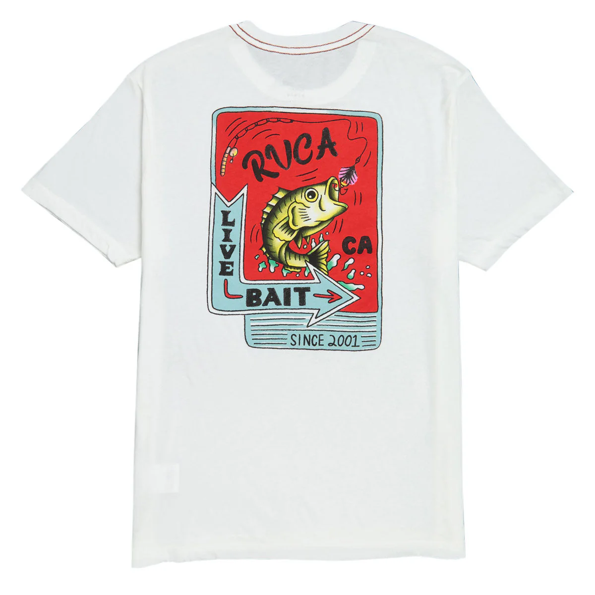 RVCA Live Bait T-Shirt - Antique White