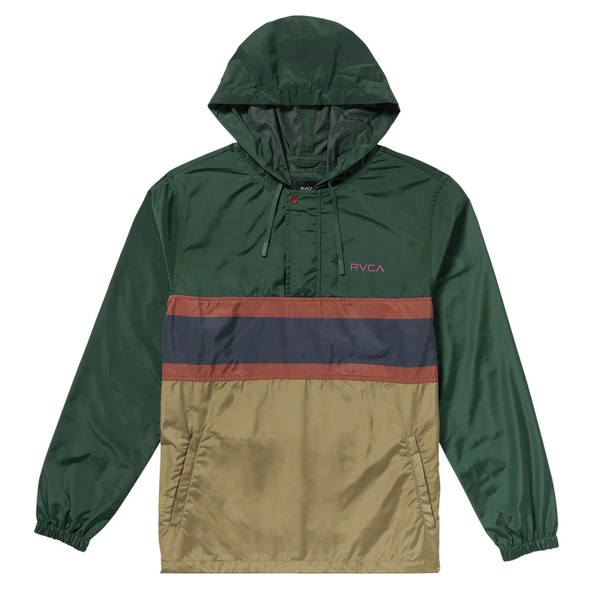RVCA Meyer II Packable Anorak Jacket - Hunter Green - Image 5