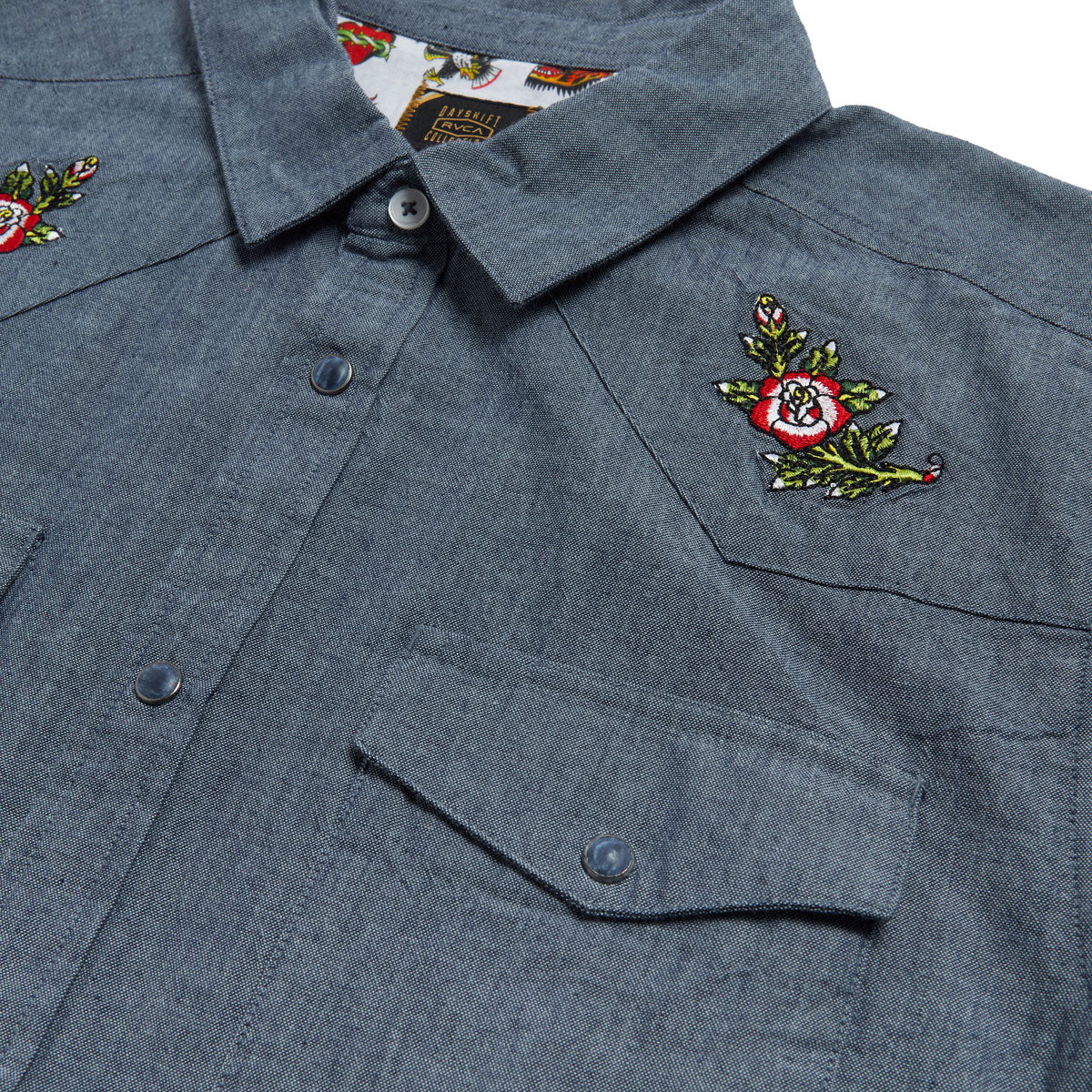 RVCA Rosa Chambray Shirt - Indigo - Image 3