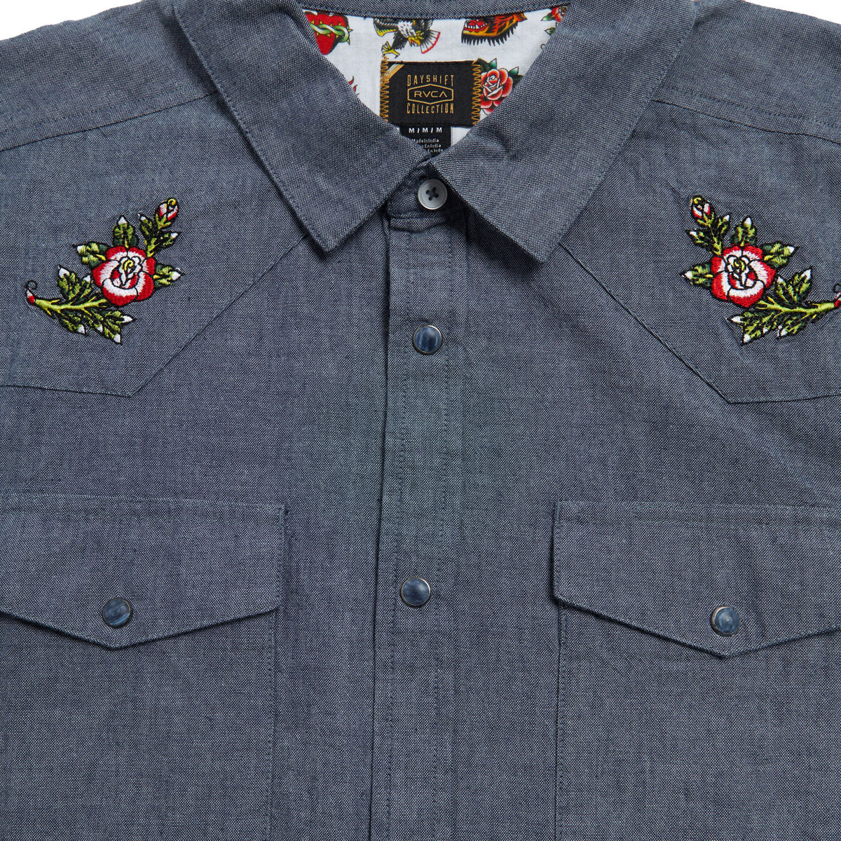 RVCA Rosa Chambray Shirt - Indigo - Image 4