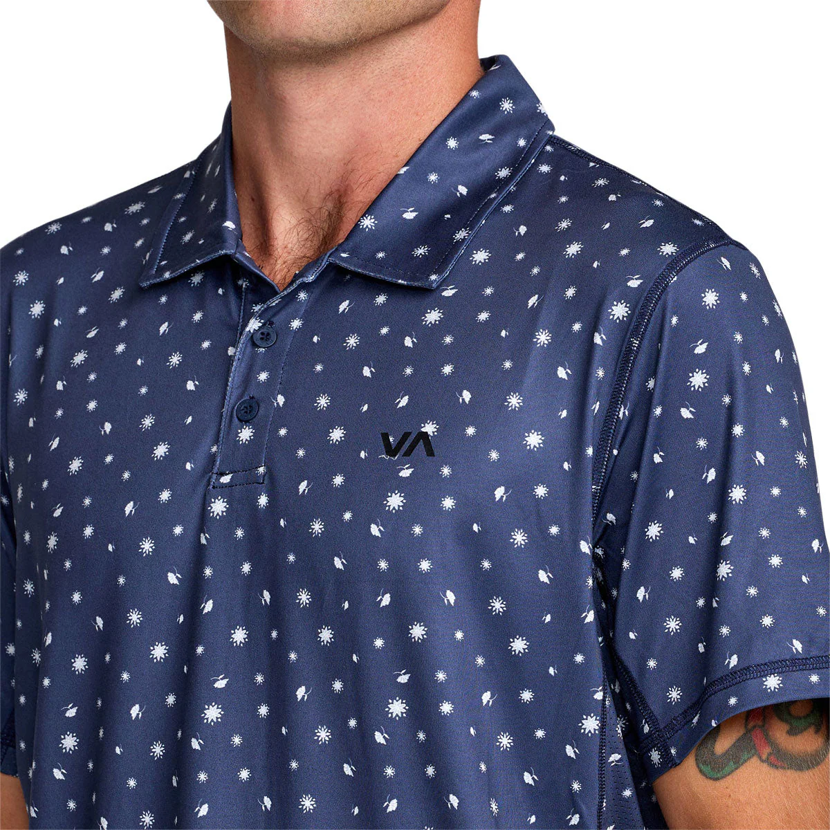 RVCA Sport Vent Polo Shirt - Moody Blue - Image 3