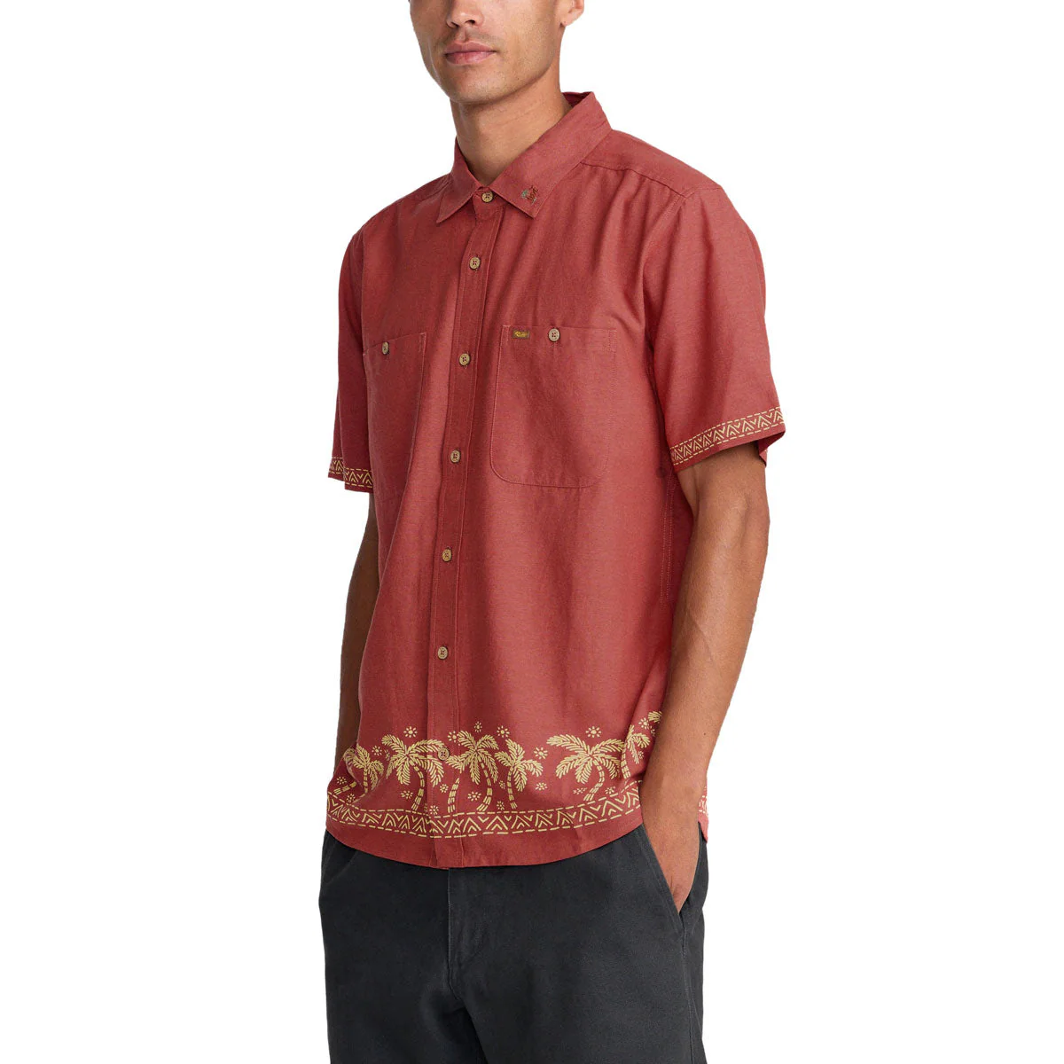 RVCA Talum Shirt - Dusty Red - Image 3