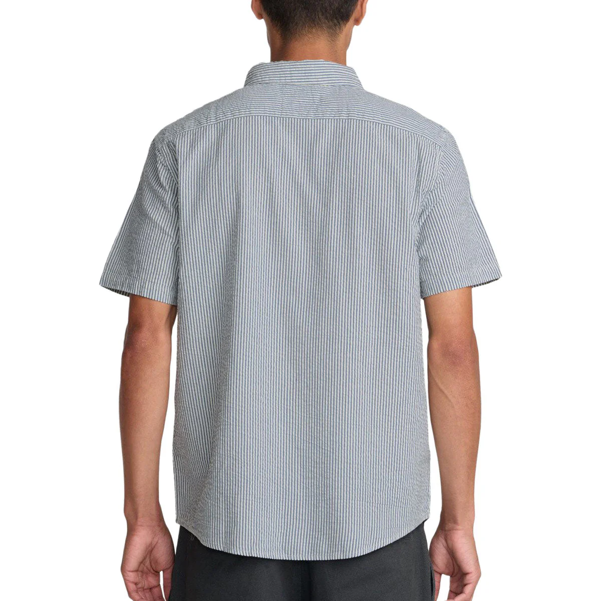 RVCA Thatll Do Seersucker Shirt - Vintage Navy - Image 2