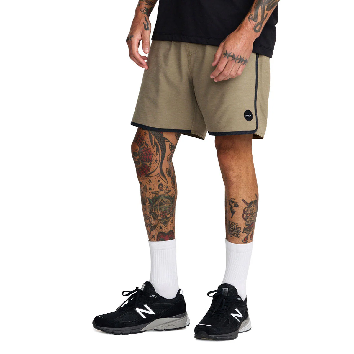 RVCA Yogger Hybrid 17 Shorts - Covert Green - Image 4
