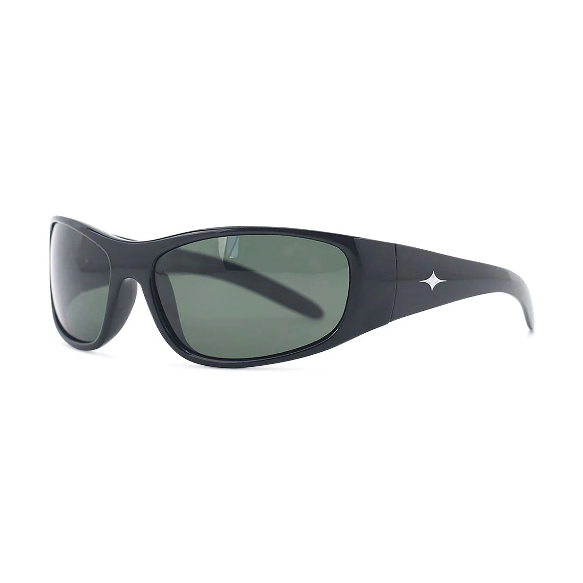 SAD Fade Sunglasses - Gloss Black/Olive Lens - Image 2