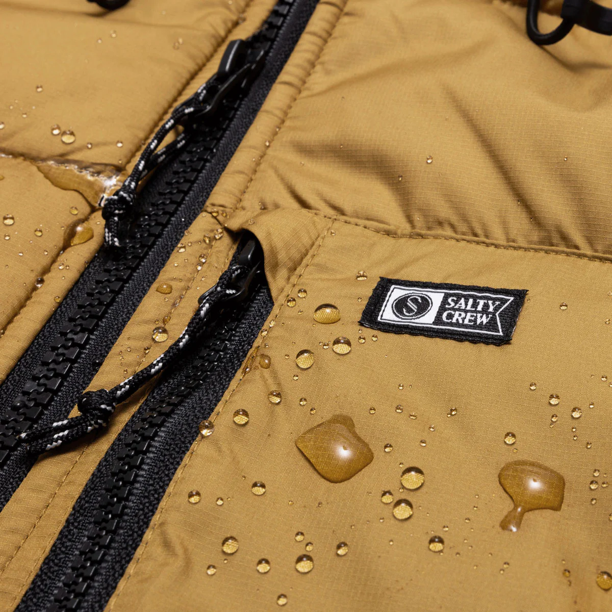 Salty Crew Barrier Hooded Jacket - Bronze Brown - Image 3
