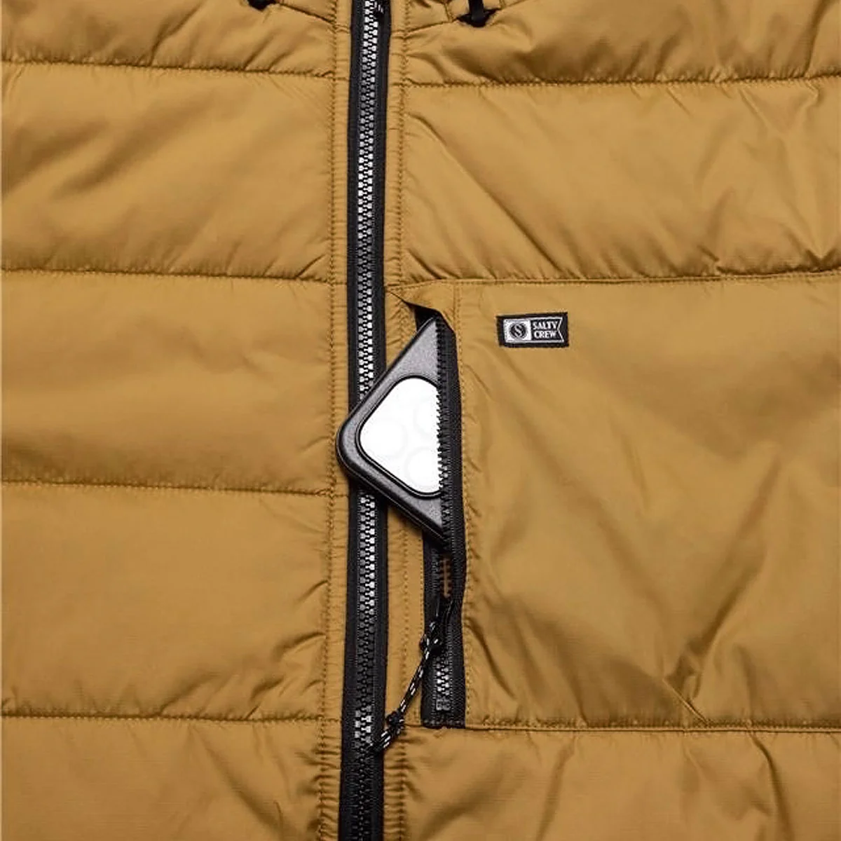 Salty Crew Barrier Hooded Jacket - Bronze Brown - Image 4