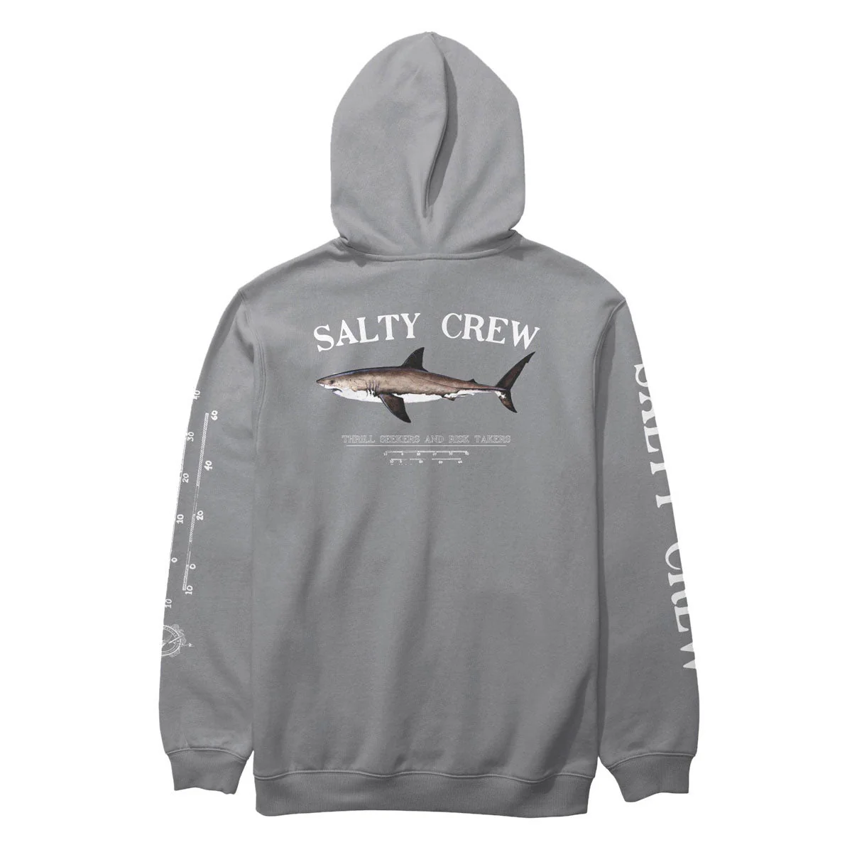 Salty Crew Bruce Fleece Hoodie - Shark Skin - Image 2