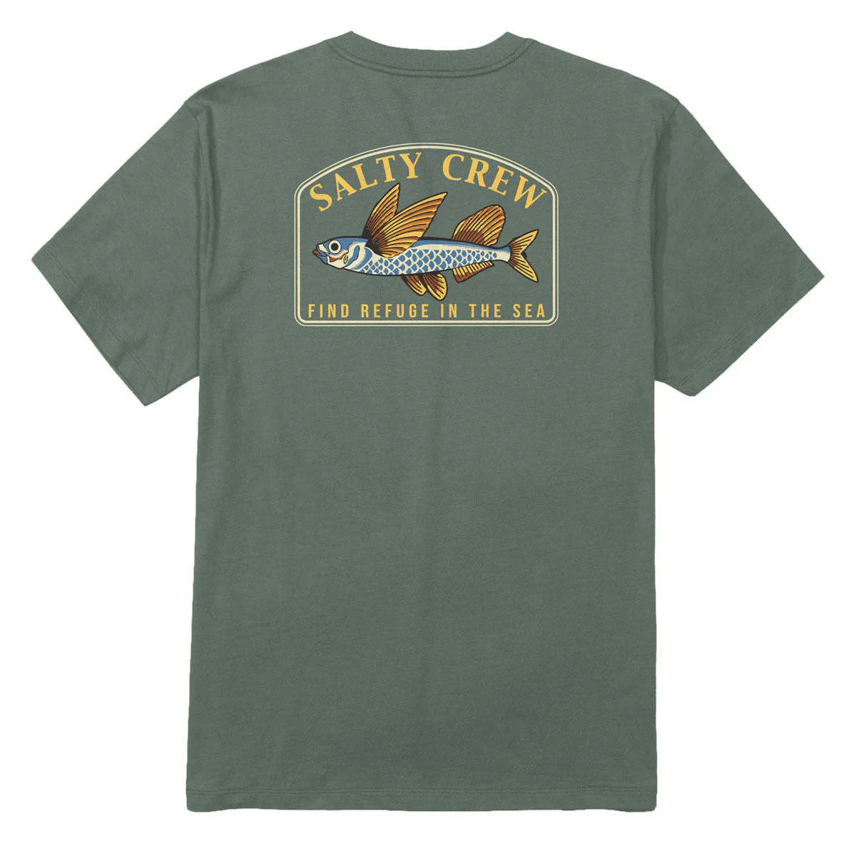 Salty Crew Fly Home T-Shirt - Laurel Wreath