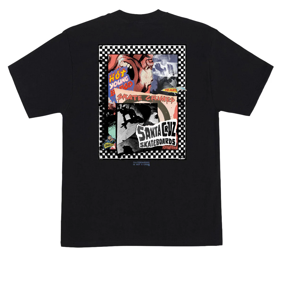 Santa Cruz Ad Collage T-Shirt - Black - Image 2