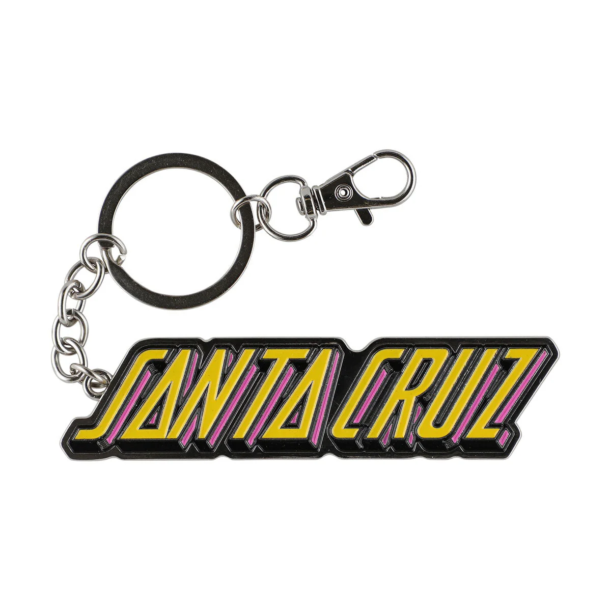 Santa Cruz Big Strip Keychain - Silver