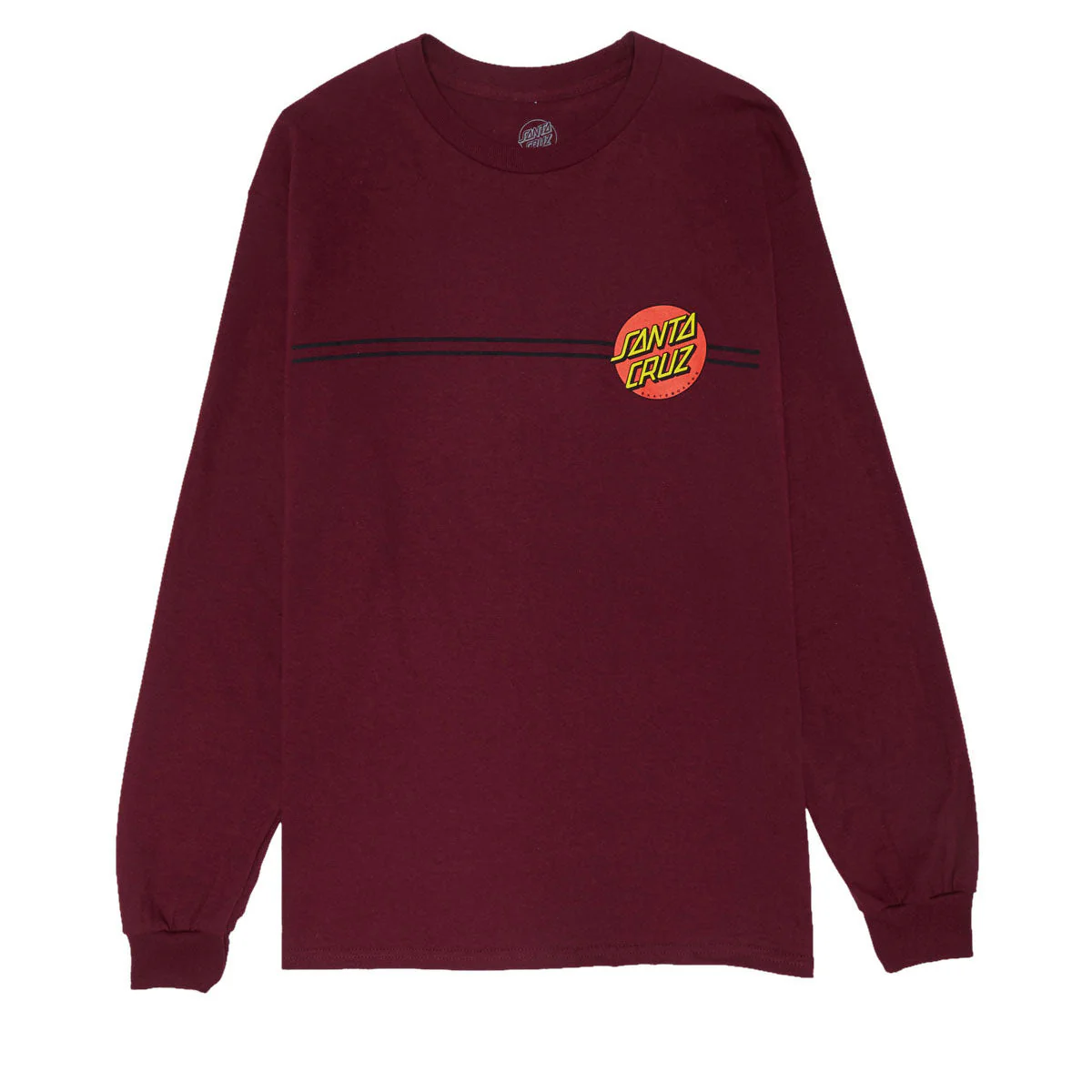 Santa Cruz Classic Dot Long Sleeve T-Shirt - Maroon