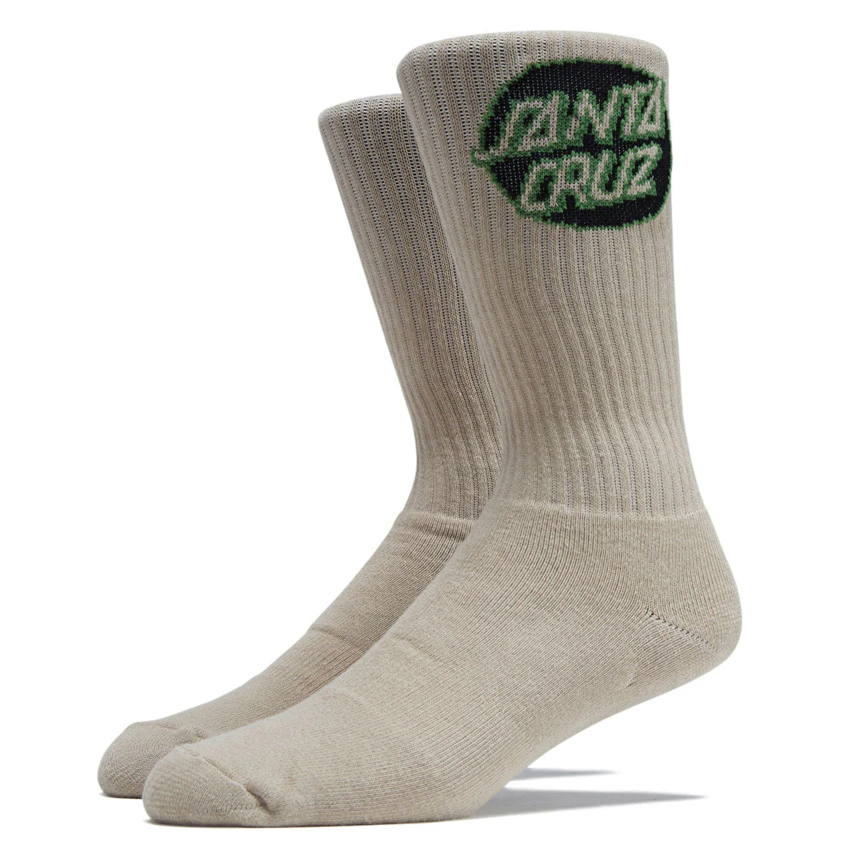 Santa Cruz Cruz Crew 2 Pair Of Socks - Tan/Black