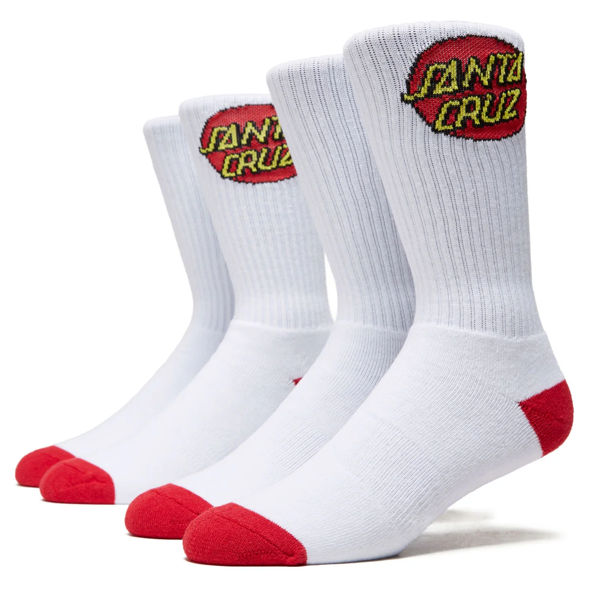 Santa Cruz Cruz Crew 2 Pair of Socks - White