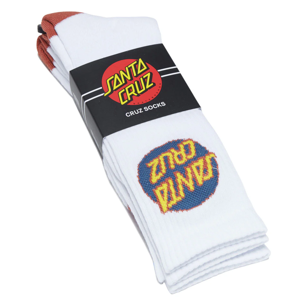 Santa Cruz Cruz Crew 2 Pair Of Socks - White/Blue - Image 2