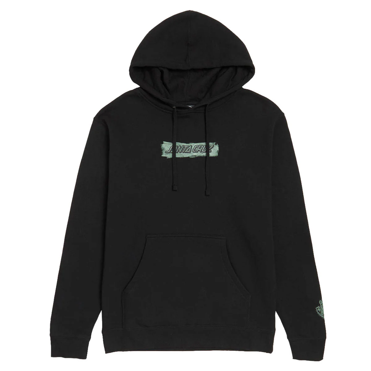 Santa Cruz Cut Strip Front Hoodie - Black