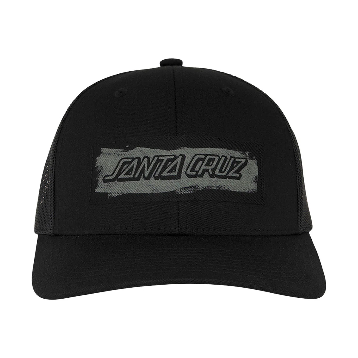 Santa Cruz Cut Strip Mesh Trucker Hat - Black - Image 2
