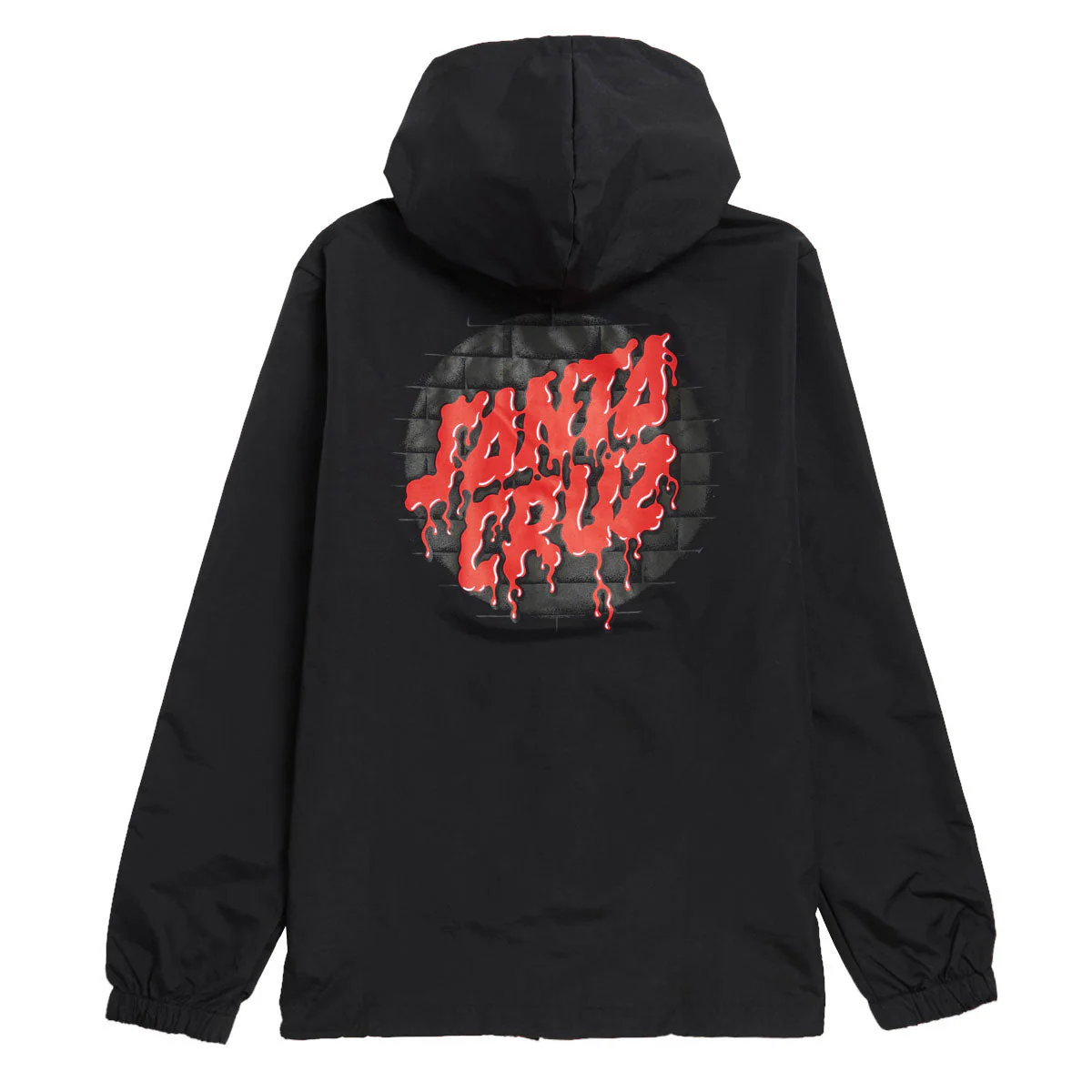 Santa Cruz Delfino Spotlight Dot Hooded Windbreaker Jacket - Black - Image 2