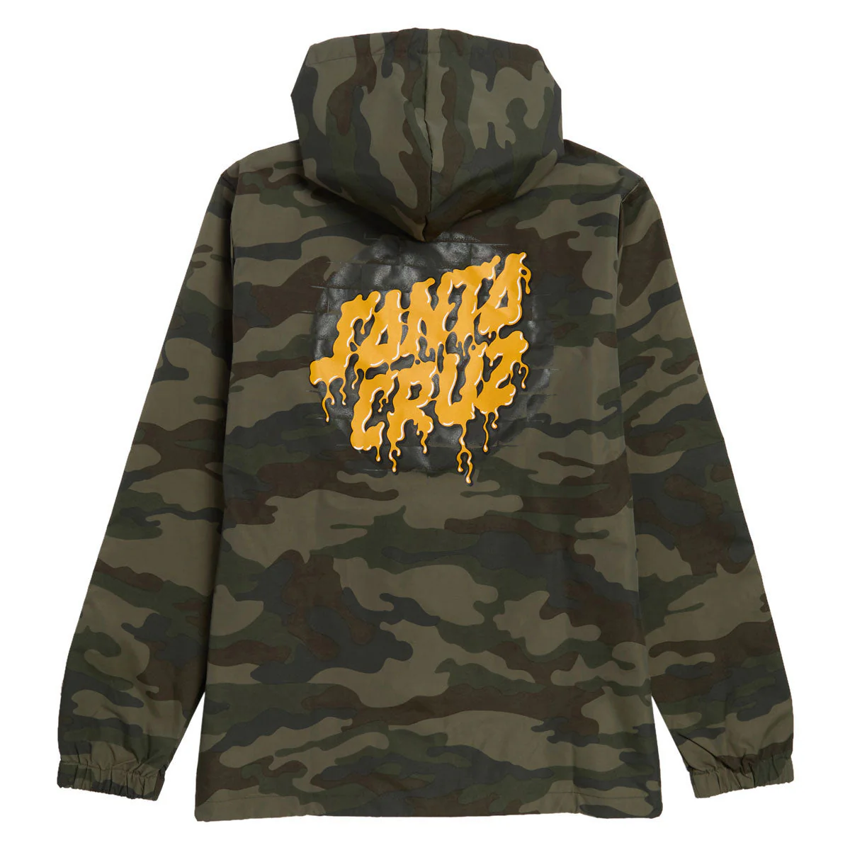 Santa Cruz Delfino Spotlight Dot Hooded Windbreaker Jacket - Forest Camo - Image 2