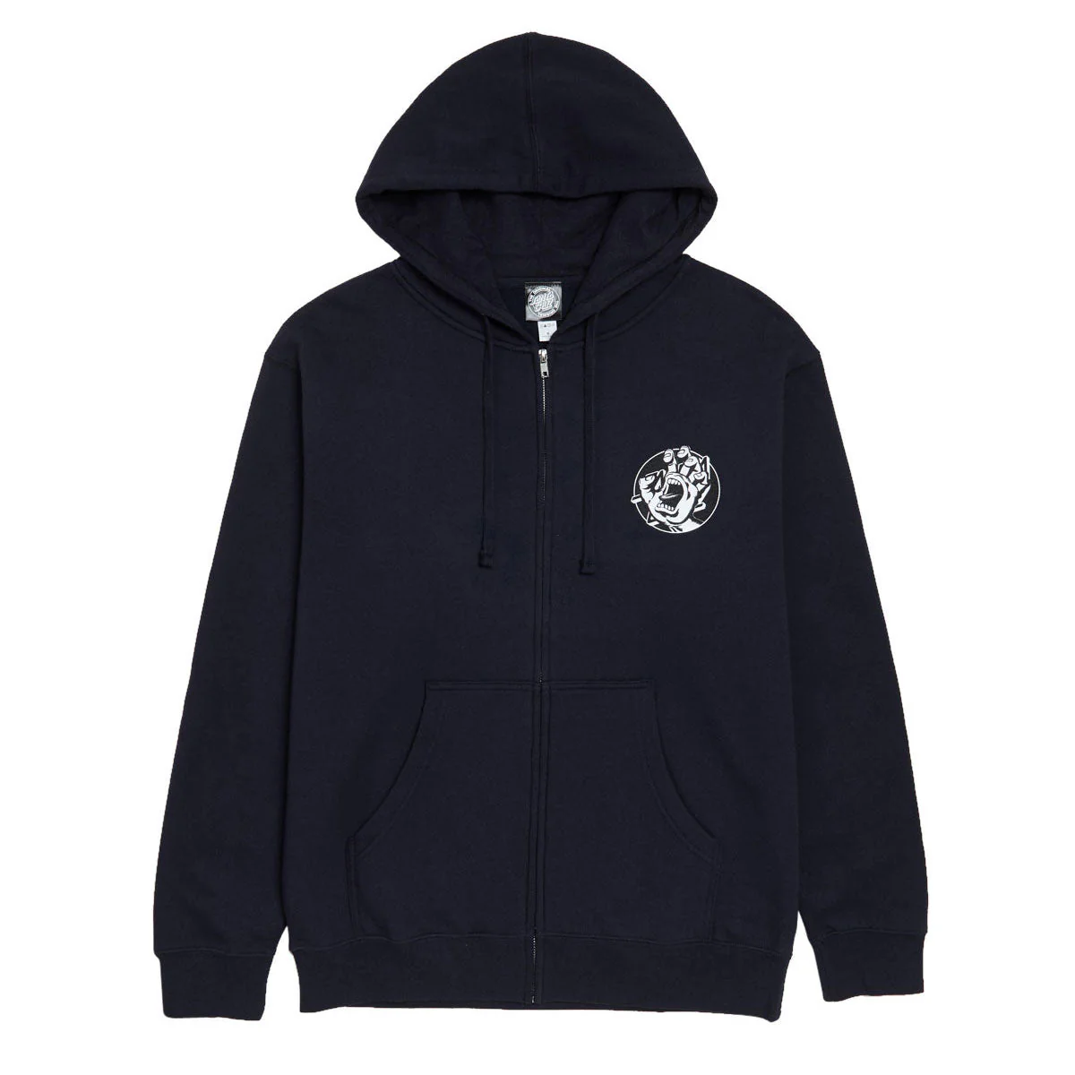 Santa Cruz Hand Dot Zip Up Hoodie - Navy