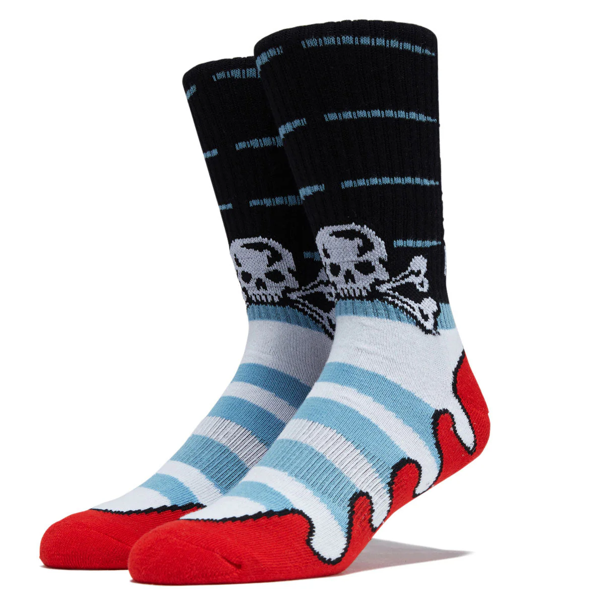 Santa Cruz Meek Slasher Sword Crew Socks - Black/White/Red