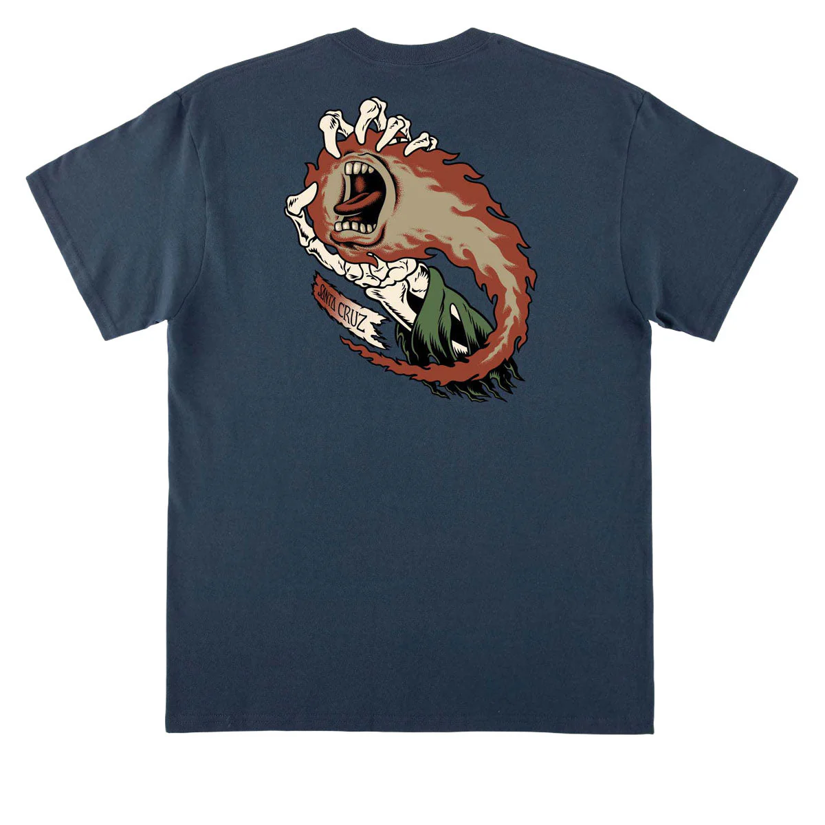 Santa Cruz O'Brien Screaming Reaper T-Shirt - Blue Dusk