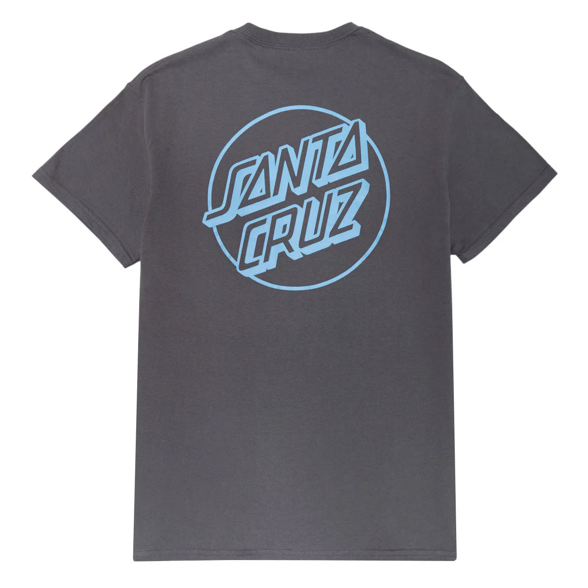Santa Cruz Opus Dot T-Shirt - Charcoal/Sky Blue