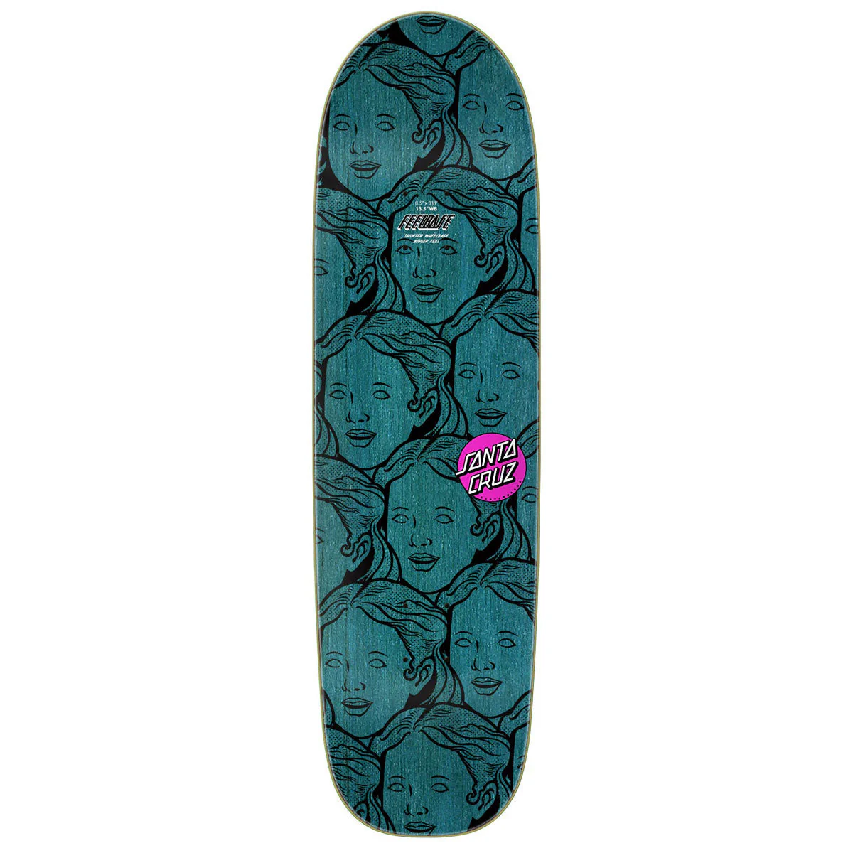 Santa Cruz Possessed Head FeelBase Skateboard Deck - 8.50" - Image 2